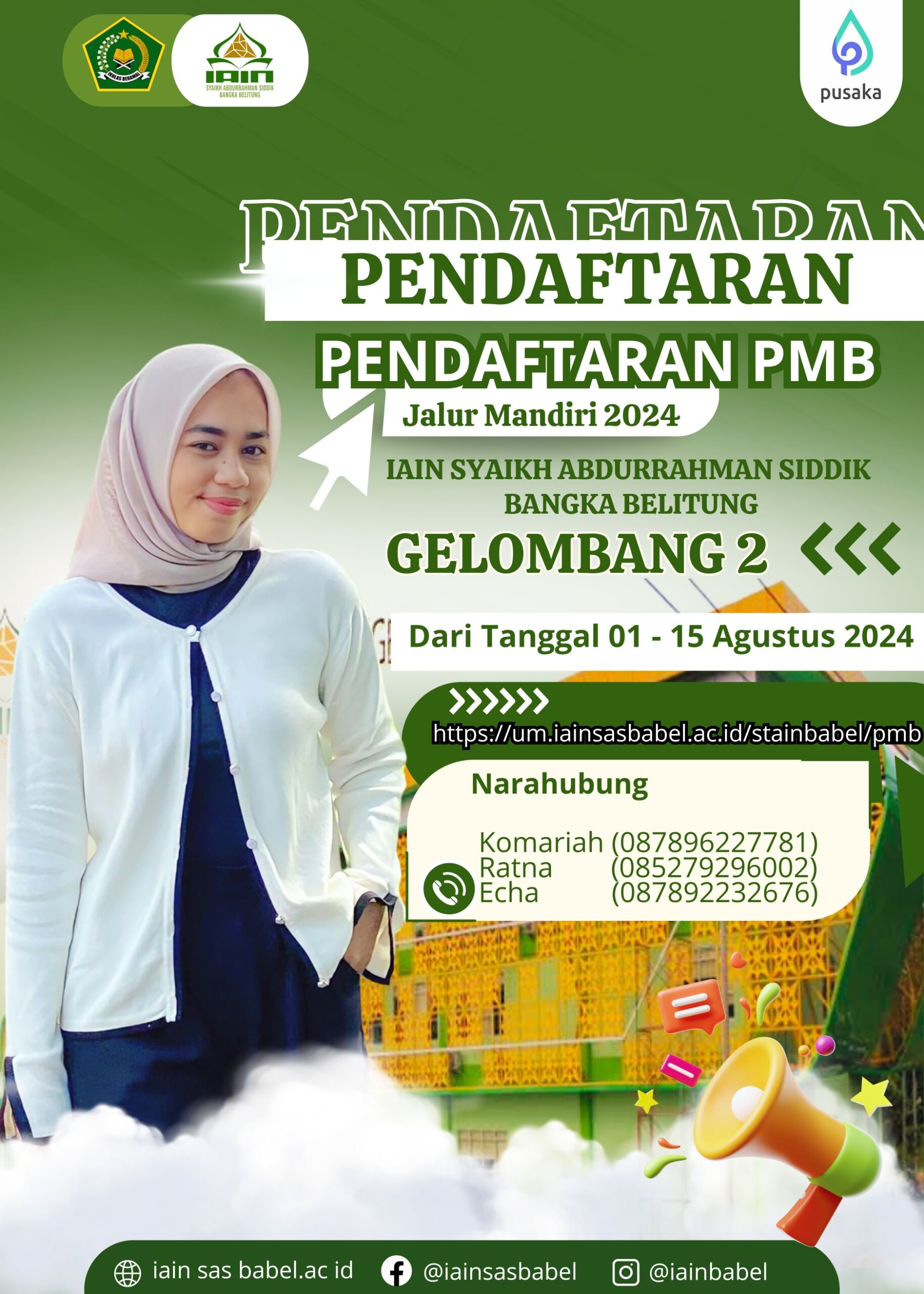 PENDAFTARAN MAHASISWA BARU JALUR MANDIRI GELOMBANG KEDUA