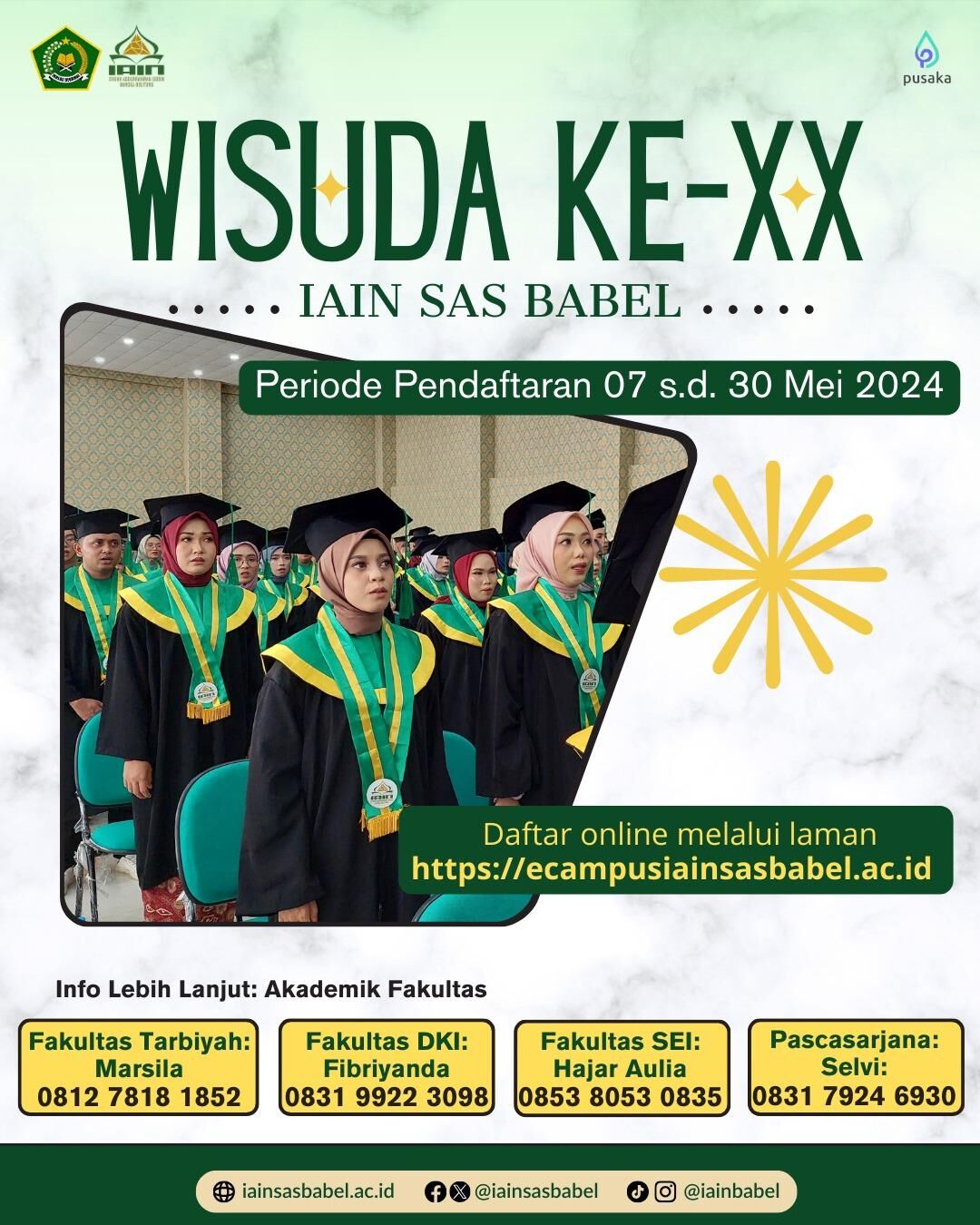 PENDAFTARAN WISUDA KE XX TAHUN 2024