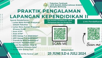 PENDAFTARAN PPLK II MAHASISWA FAKULTAS TARBIYAH TAHUN 2024